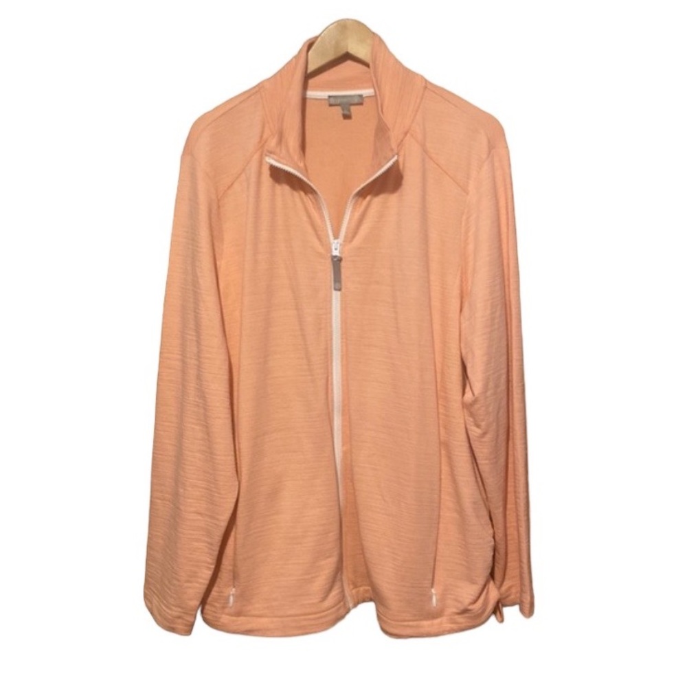 T by Talbots peach colored full zip lightweight sweatshirt size 2 XL